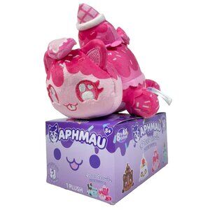 Aphmau MeeMeows STRAWBERRY ICE CREAM Cat 6" Plush Limited Edition